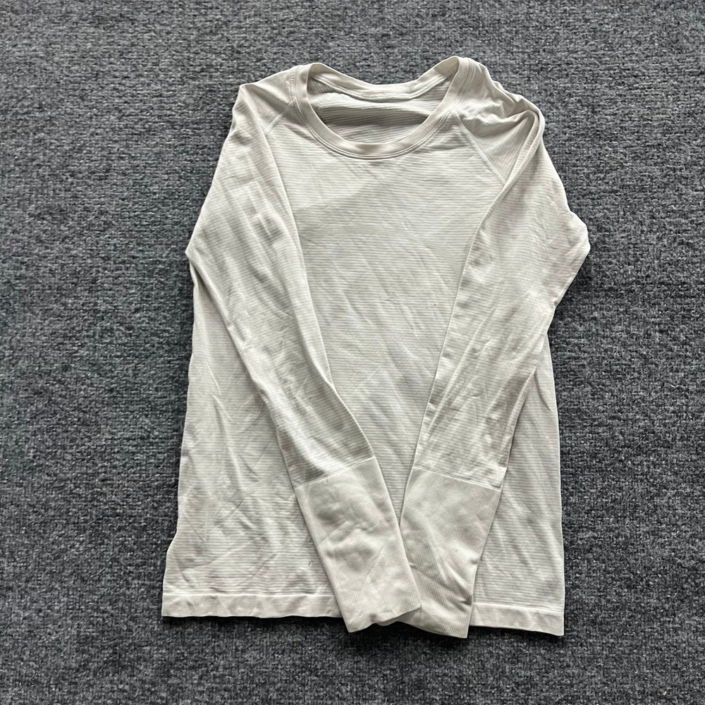 Lululemon Long Sleeve Womens Size 4 Beige Swiftly Tech Athletic Workout